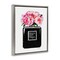 Stupell Industries Glam Perfume Bottle Flowers Framed Floater Canvas Wall Art